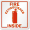 Fire Extinguisher Inside with Graphic Label