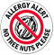 Allergy Alert No Tree Nuts Please Door Decal
