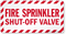 Fire Sprinkler Shut-Off Valve Label