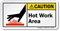 Hot Work Area ANSI Caution Label With Graphic