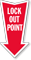 Lockout Point Arrow Safety Label