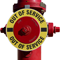 Out Of Service Fire Hydrant Ring - Black on Yellow