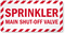 Sprinkler Main Shut-Off Valve Label