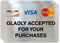 Visa MasterCard Discover Gladly Accepted Label