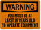 Warning You Must Be Least 18 Sign