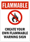 Flammable:CREATE YOUR OWN FLAMMABLE WARNING SIGN