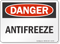 Antifreeze OSHA Danger Sign