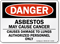 Asbestos May Cause Cancer Danger Sign 