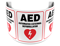 180 Degree Projecting Automated External Defibrillator Sign