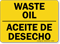 Bilingual Waste Oil Sign