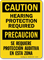 Caution: Hearing Protection Required (Bilingual)
