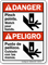 Danger Bilingual Pinch Points, Watch Your Hands Sign