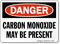 Caution Carbon Monoxide Present Sign