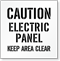 Caution, Electric Panel, Keep Clear Floor Stencil