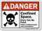 Confined Space Entry Can Be Fatal Danger Sign