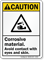 Corrosive Material Avoid Contact With Eyes-Skin Sign