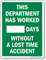 Department Has Worked For __ Scoreboard Sign