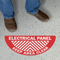 Electrical Panel Keep Area Clear Semicircle Floor Sign