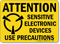 Attention Sensitive Electronic Devices Sign