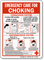 Emergency Care For Choking Victim Sign