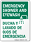 Emergency Shower & Eyewash Emergency Sign (Bilingual)