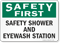 Safety First Safety Shower Eyewash Station Sign