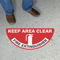 Fire Extinguisher - Keep Area Clear, Semi-Circle, Red