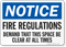 Notice Fire Regulations Demand Sign