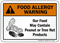 Food May Contain Peanut Tree Nut Allergy Sign