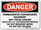 Formaldehyde Contaminated Equipment OSHA Danger Sign