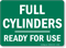 Full Cylinders Ready For Use Sign