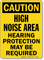 OSHA Caution Noise Area Hearing Protection Required Sign