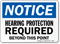 Hearing Protection Required OSHA Notice Sign