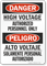 Danger High Voltage Authorized Personnel Only Bilingual