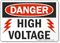 High Voltage OSHA Danger Sign