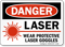 Laser Wear Protective Laser Goggles Danger Sign