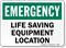 Life Saving Equipment Location Sign