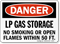 Danger LP Gas Storage No Smoking Sign