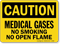 Medical Gases No Smoking OSHA Caution Sign