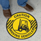 Caution Moving Vehicles Floor Sign