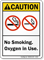 No Smoking Oxygen In Use ANSI Caution Sign