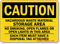 Caution: Hazardous Waste Material Storage Area Sign