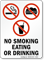 No Smoking Eating Or Drinking (symbols) Sign