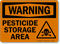 Warning Pesticide Storage Area Sign