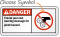 Create your warning message pinch hazard Sign
