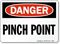 Danger Pinch Point Sign