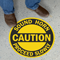 Caution, Sound Horn, Proceed Slowly SlipSafe™ Floor Sign