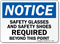 Safety Glasses Shoes Required Sign