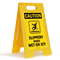 Slippery When Wet Or Icy Floor Standing Sign