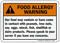 Speak To Your Server Food Allergy Sign